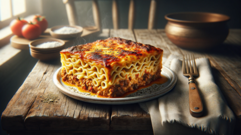 a serving of Greek pastitsio