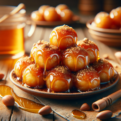 Loukoumades recipe: greek donuts with honey 1 A serving of loukoumades greek honey doughnuts