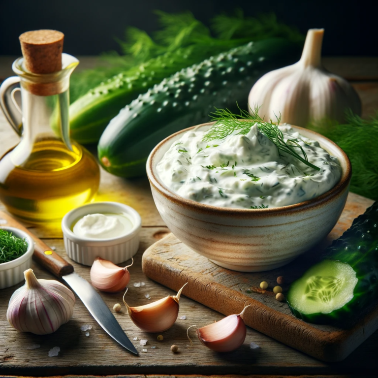 freshly made Tzatziki dip.