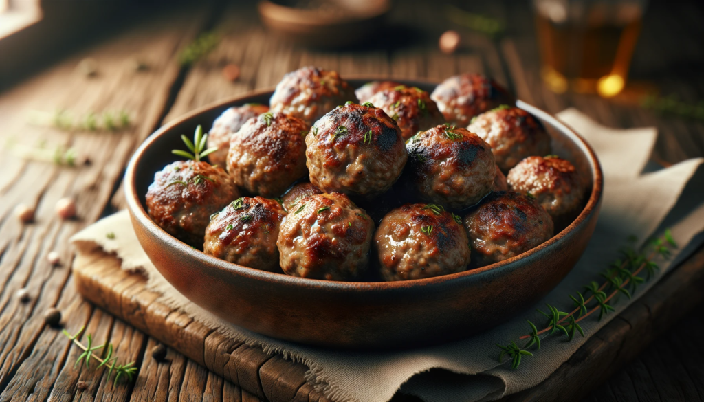 Keftedakia: recipe for greek meatballs 3 Serving of keftedakia greek meatballs