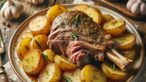 Photo of a serving of Traditional Greek Lamb Kleftiko