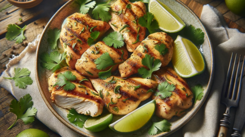 Greek Inspired Lime and Coriander Chicken