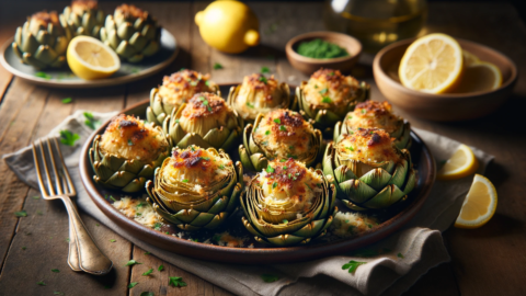 Greek Baked Parmesan Artichoke Hearts 2