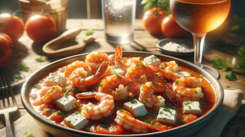 Shrimp Saganaki
