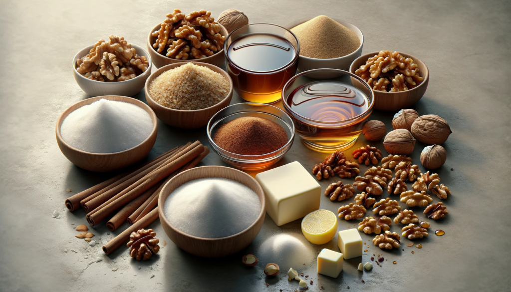Ingredients for authentic greek baklava