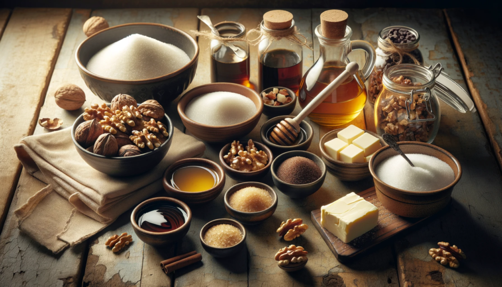 Ingredients for greek chocolate baklava