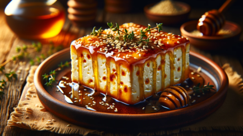 Baked Feta with Honey and Sesame