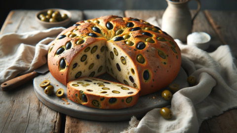 Eliopsomo Greek olive bread for the holidays