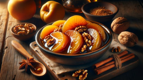 Greek Spiced Quince Dessert Glyko Kydoni