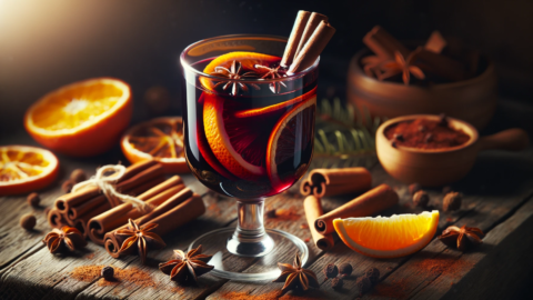 Spiced Mulled Wine with Mediterranean flavors