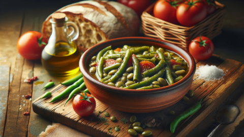 a serving of Greek Green Bean Stew
