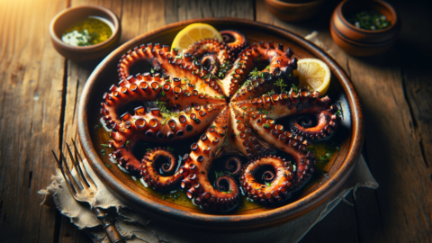 grilled octopus with ouzo marinade